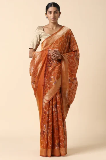 Perna Banarasi Jamdani Cotton Saree