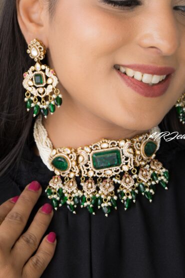Beautiful  kundan peacock choker set
