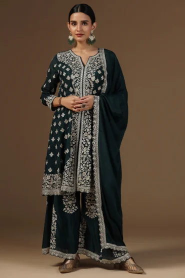 Aentic Elegance Crepe Sharara Suit