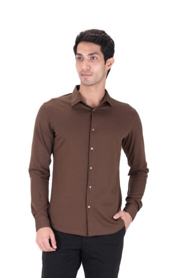 Fluid Cotton Flow Shirt - Deep Brown