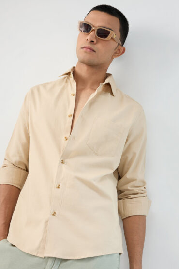 Beige Fineweave Everyday Shirt