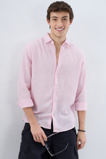 Baby Pink Solid Shirt