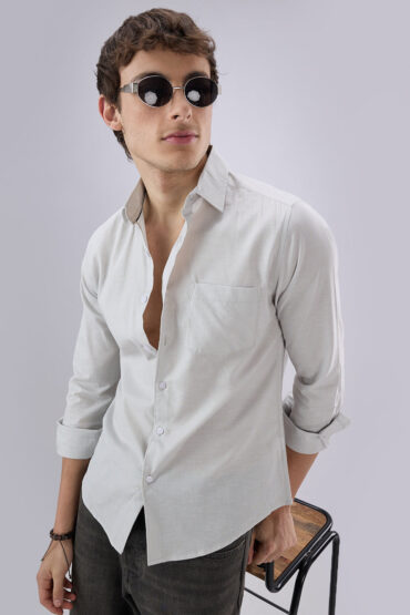 Solid Cloud Grey Shirt