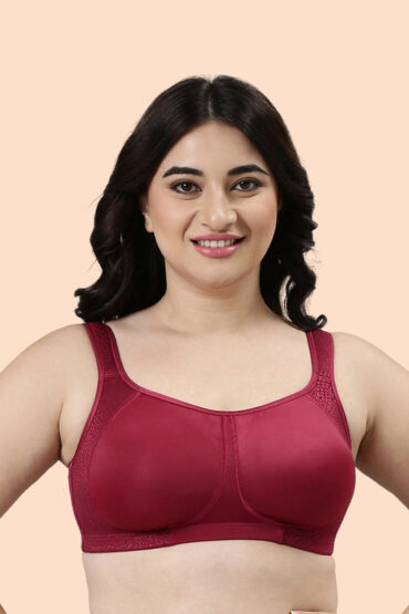 Aentic Side Shaper, Double layer Compression Fabric for Cups Women's Everyday Fashion Full Support Minimizer Bra - Non-Padded, Wirefree, High-Coverage - F048