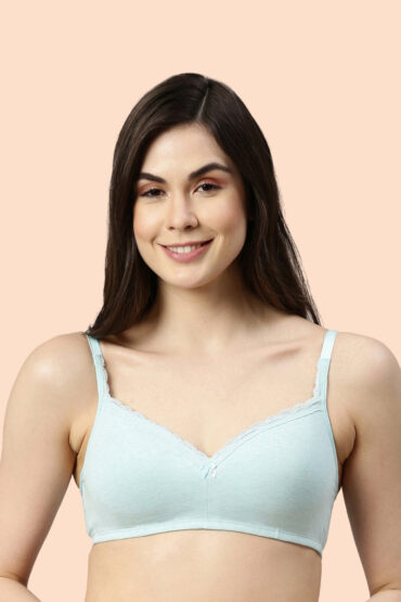 Aentic Smoothening Women's Cotton Everyday Balconette T-Shirt Bra - All Day Comfort, Full Support, Padded, Wirefree, Medium-Coverage - A017