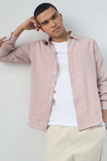 Warm Camel Brown Textured Shirt