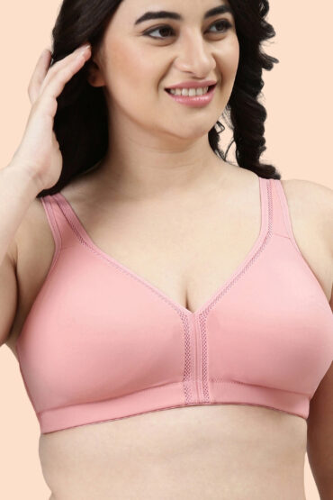 Aentic Plush Comfort, Side Support and Lift Women's Everyday Full Support Plunge Bra - All Day Comfort, Non-Padded, Wirefree, High-Coverage - F024