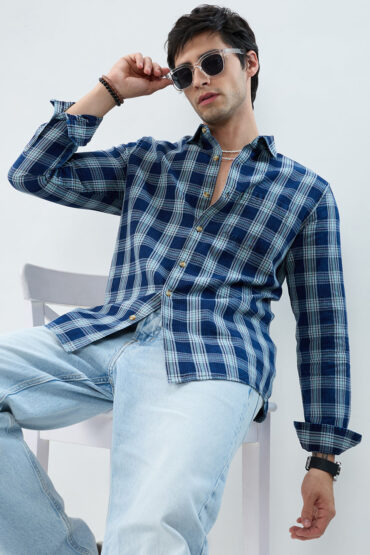 Timeless Denim Blue Box Checks Shirt