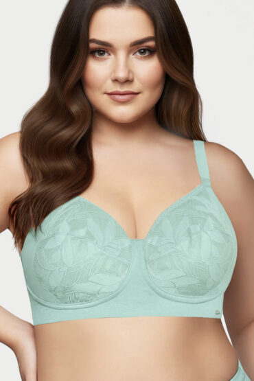 Aentic Bamboo Cotton IB26, Women's Full Support Bra - 3X Softer, 4X more Absorbent, Antimicrobial, Non-Padded, Wirefree, High Coverage (Jade Green)