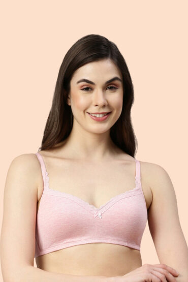 Aentic Smoothening Women's Cotton Everyday Balconette T-Shirt Bra - All Day Comfort, Full Support, Padded, Wirefree, Medium-Coverage - A017