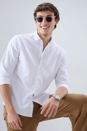 Luxe Snow White Oxford Shirt