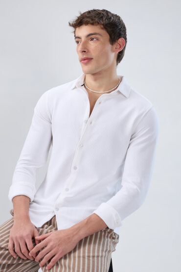 Crystal White Tactile Shirt
