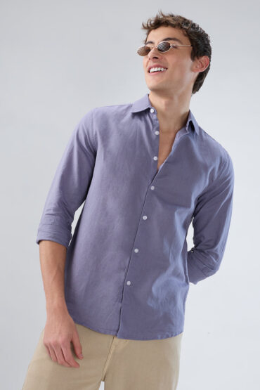 Dusty Lavender Linen Luxe Shirt