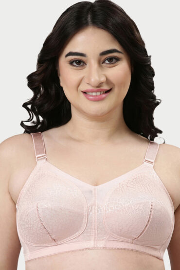 Aentic Innovations Transform M-Frame, Ultimate curve Support, Jiggle control, Women's Bra - Non Padded, Wirefree, Full Coverage - F096 (Available in Plus Sizes) (Pearl)