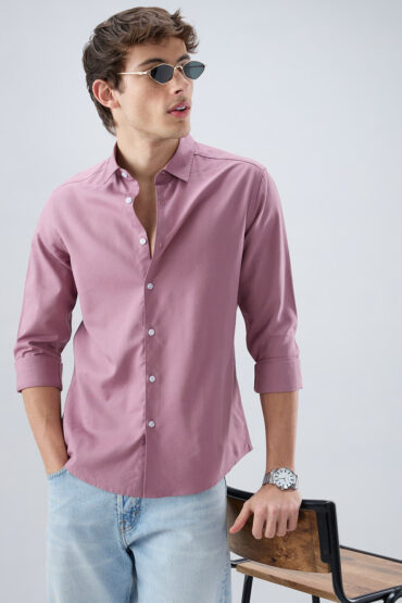 Luxe Dusty Mauve Oxford Shirt