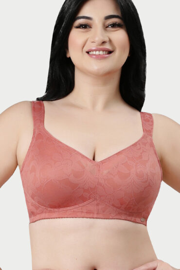 Aentic Innovations Transform Ultralight, Everyday Women's Minimizer Bra -Super lift, Non-Padded, Wirefree, Full Coverage - F122 (Available in Plus Sizes) (Rosette)