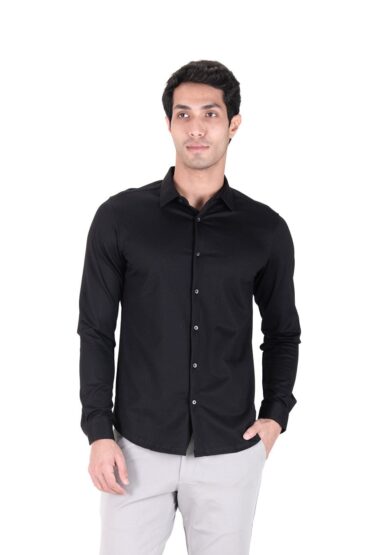 Cardinal Dobby Shirt - Coal Black