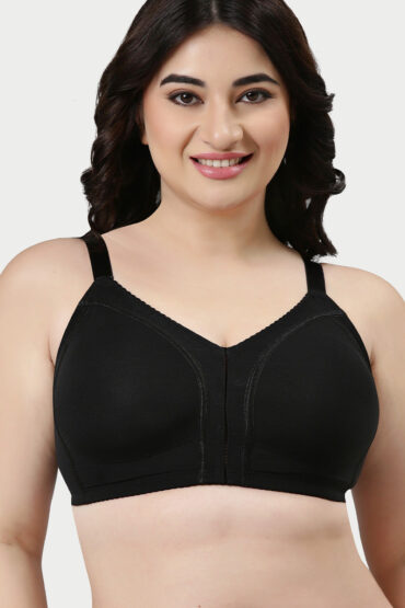 Aentic Innovations Transform M-Frame, Contour Superlift, Jiggle control  Full Support Women's  Bra - Non Padded, Wirefree, Full Coverage - F097 (Available in Plus Sizes) (Black)