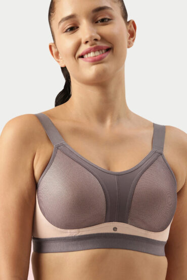 Aentic Innovations Y-panel  Bounce Control, Agion Scent Protect ,Women's Sports Bra - High-Impact, Padded, Wirefree, Full Coverage  - SB25 (Pearl)