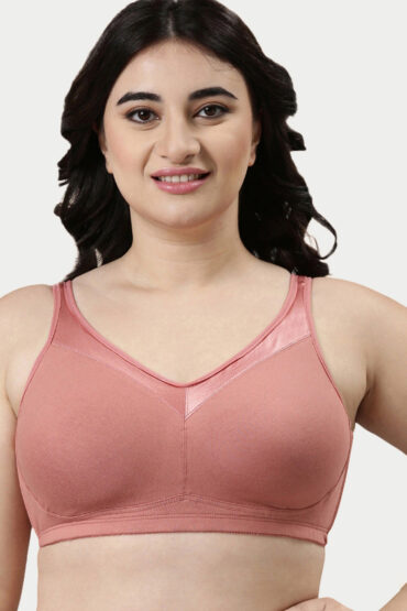 Aentic Full Support Super Lift Women's Cotton Everyday Minimizer Bra - Non Padded, Wirefree, Full Coverage - A112 (Available in Plus sizes) (Rosette)