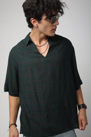 Sacramento Tattersall Checkered Oversized Polo Shirt