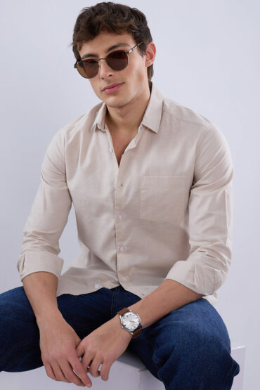 Solid Beige Everyday Shirt