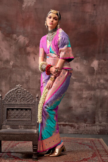 Kaia Multicolor Silk Woven Aentic Saree