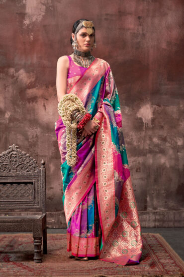Kaia Multicolor Silk Woven Ready To Wear Saree