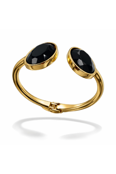 Elegant Black Onyx Open Cuff Bracelet