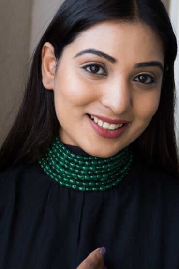 Emerald and Ruby: Multi-Layered indo western Choker