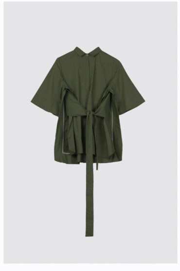TIE-UP CAPE SHIRT