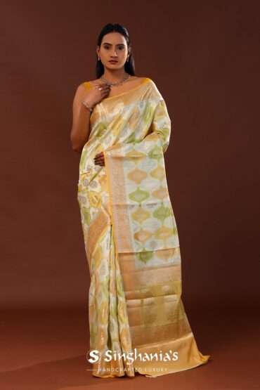 Corn Harvest Yellow Rangkat Banarasi Saree