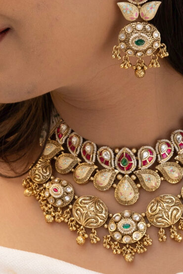 Noor Vilasa - Antique Heritage Kundan Necklace