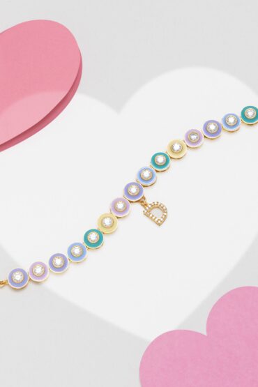 Personalised Pastels Single Letter Bracelet