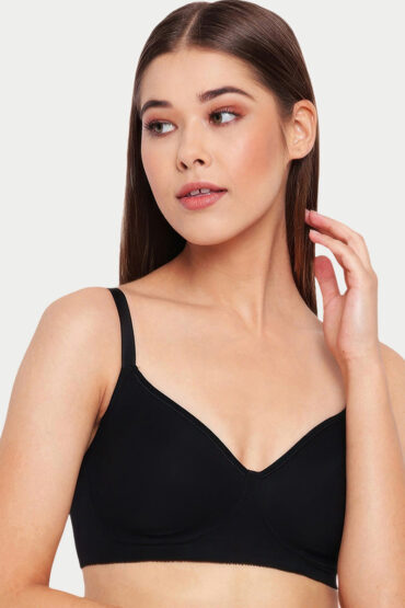 Aentic Innovations Transform Ultralight, Everyday Women's Minimizer Bra -Super lift, Non-Padded, Wirefree, Full Coverage - A042 (Available in Plus Sizes) (Black)