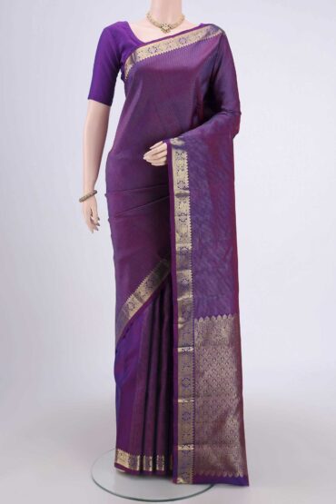 Purple Kanchipuram Silk Saree