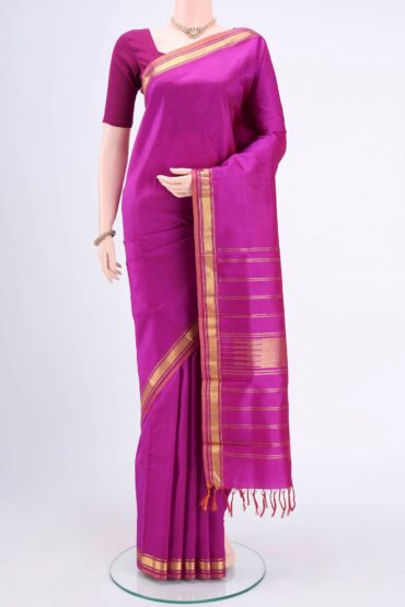 Magenta Kanjivaram Silk Saree