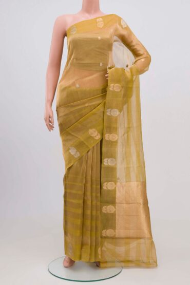 Golden Banarasi Tissue Silk Saree
