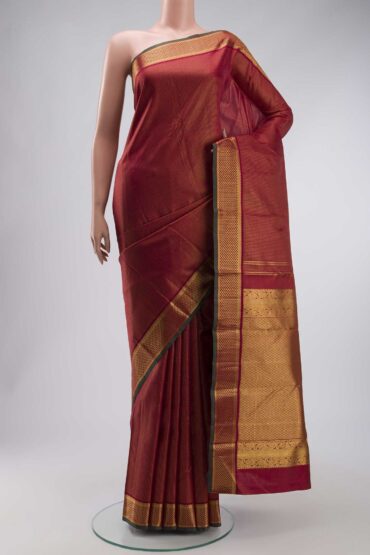 Maroon Kanchipuram Silk Saree