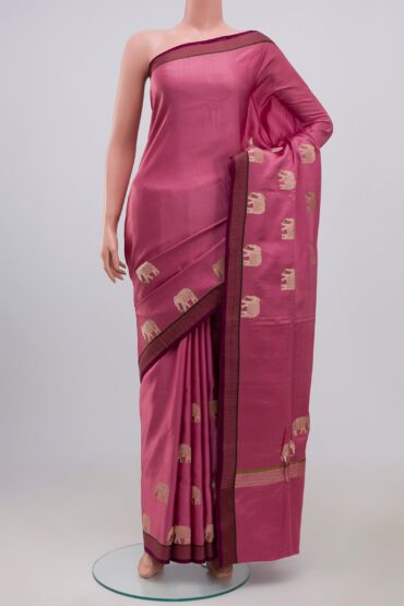 Pink Banarasi Silk Saree