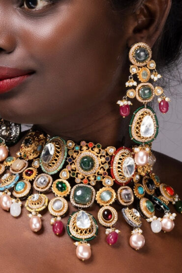 Zayra ? Lavish Gems Sabya-Inspired Choker Earrings Set