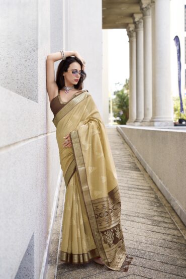 Royal Silk Saree with Exquisite All-Over Zari