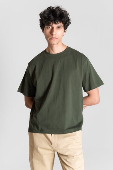 Stretch Box-Fit T-shirt ? Dark Olive