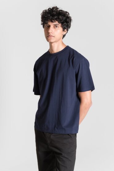 Stretch Box-Fit T-shirt ? Navy Blue