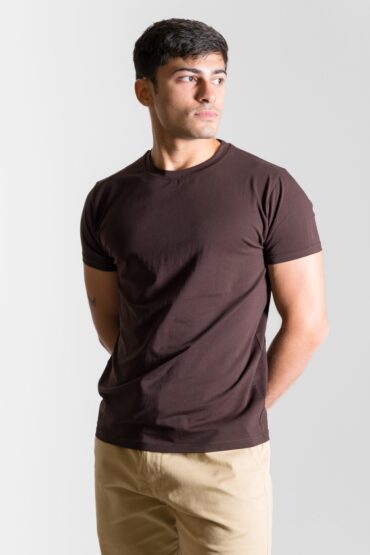 Stretch Slim Fit T-shirt ? Dark Brown
