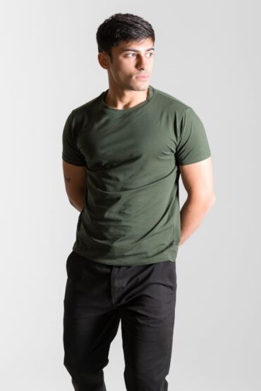 Stretch Slim Fit T-shirt ? Dark Olive