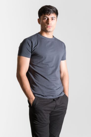 Stretch Slim Fit T-shirt ? Dark Grey