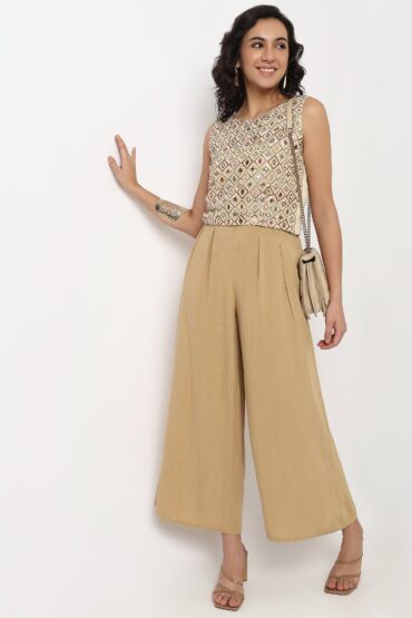 Embroidered Ethnic Crop Top