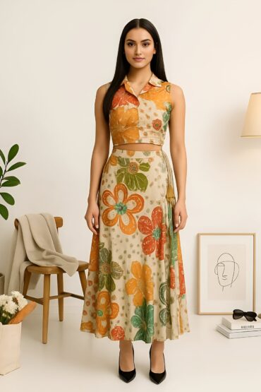 Slim Fit Printed Crop Top