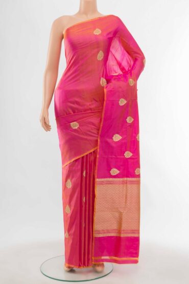 Pink Banarasi Katan Silk Saree